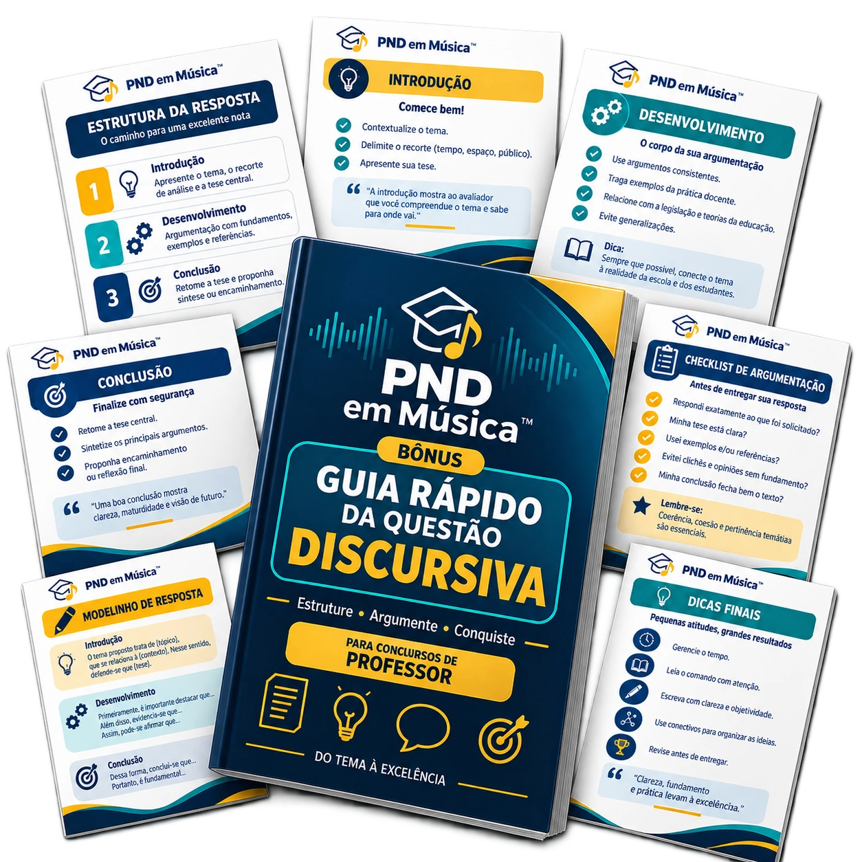 Mockup do bônus Guia Rápido da Questão Discursiva